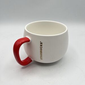 Starbucks Round White W/Red Green Letters 11 oz Coffee Mug - Chinese Letters
